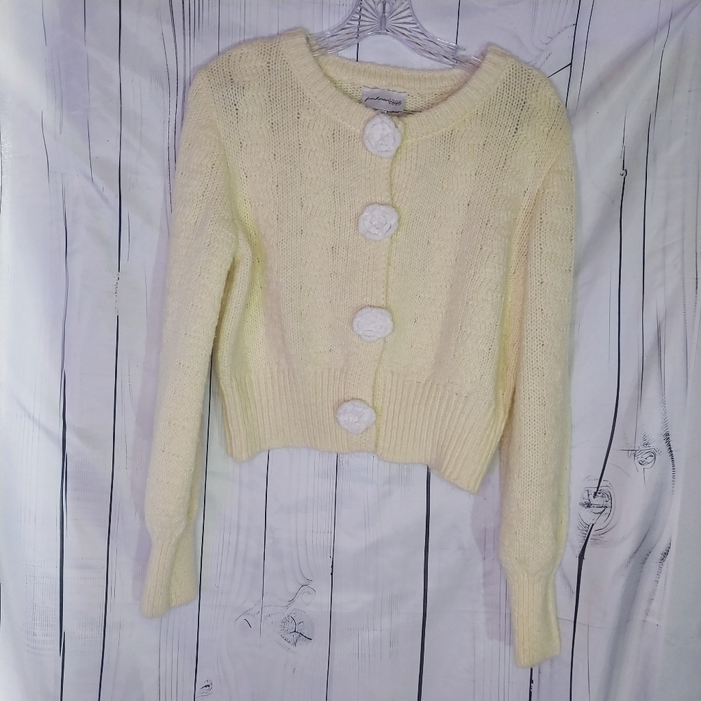 Freshman 1996 Cropped Floral Snap Cardigan Women's Boho Sweater